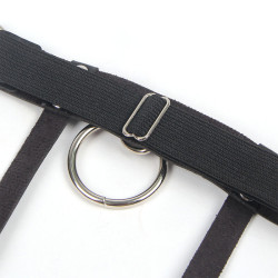 SUBBLIME - 953744 VERSTELLBARES PUNK-STRUMPFHOSE AUS LEDER SCHWARZ EINE GRÖSSE – Produktansicht 9