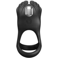 PRETTY LOVE - SILAS VIBRANT PENIS RING 7 VIBRATIONEN SCHWARZES SILIKON – Produktansicht 4