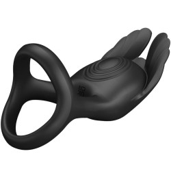 PRETTY LOVE - SILAS VIBRANT PENIS RING 7 VIBRATIONEN SCHWARZES SILIKON – Produktansicht 5