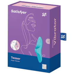 SATISFYER - TEASER FINGERVIBRATOR BLAUES LICHT – Produktansicht 5