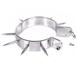 METAL HARD - BDSM-SKLAVENHALSBAND MIT SPITZEN – Produktansicht 2