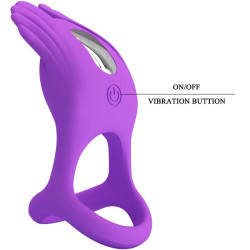 PRETTY LOVE - SILAS VIBRANT PENIS RING 7 VIBRATIONEN LILA SILIKON – Produktansicht 6