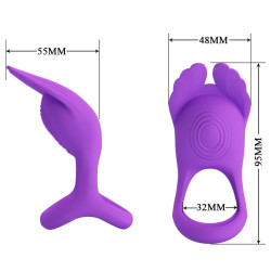 PRETTY LOVE - SILAS VIBRANT PENIS RING 7 VIBRATIONEN LILA SILIKON – Produktansicht 7