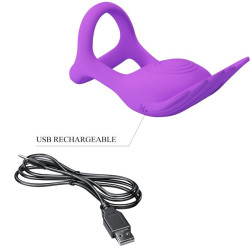 PRETTY LOVE - SILAS VIBRANT PENIS RING 7 VIBRATIONEN LILA SILIKON – Produktansicht 8