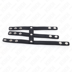 KINK - DREIFACH LEDER PENISRING MIT DRUCKVERSCHLUSS – Produktansicht 7