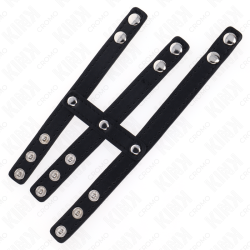 KINK - DREIFACH LEDER PENISRING MIT DRUCKVERSCHLUSS – Produktansicht 8