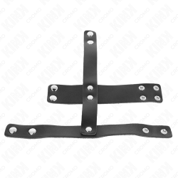 KINK - PENISKÄFIGRING AUS LEDER MIT VERSTELLBAREM HOCKENTRENNER – Produktansicht 3