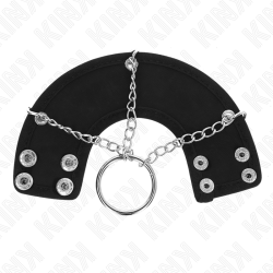 KINK - PENISRING 4 CM KETTE 7 CM METALL MIT LEDERGURTE – D-241248 – Produktansicht 3