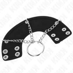 KINK - PENISRING 4 CM KETTE 7 CM METALL MIT LEDERGURTE – D-241248 – Produktansicht 4