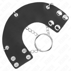 KINK - PENISRING 4 CM KETTE 7 CM METALL MIT LEDERGURTE – D-241249 – Produktansicht 4