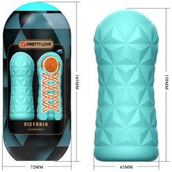 PRETTY LOVE - VICTORIA CASPAR MASTURBATOR AQUA GREEN – Produktansicht 4