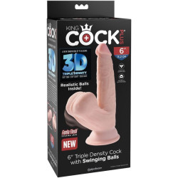 KING COCK - PLUS 3D DILDO SWINGING BALLS 12.7 CM – Produktansicht 6