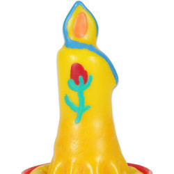 CONDOMERIE - HANDBEMALTE NEUHEITSKERZE MIT KONDOM