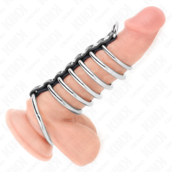 KINK - 7 PENISRINGE AUS METALL 3,2 CM BIS 5 CM DURCH LEDER VERBUNDEN – Produktansicht 2