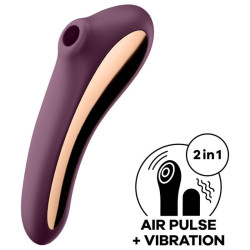 SATISFYER - DUAL KISS AIR PULSE VIBRATOR WEINROT – Produktansicht 2