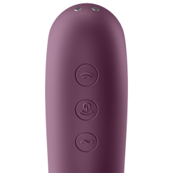 SATISFYER - DUAL KISS AIR PULSE VIBRATOR WEINROT – Produktansicht 3