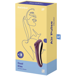 SATISFYER - DUAL KISS AIR PULSE VIBRATOR WEINROT – Produktansicht 4