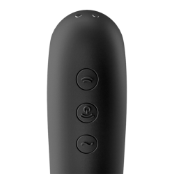 SATISFYER - DUAL KISS AIR PULSE VIBRATOR SCHWARZ – Produktansicht 3
