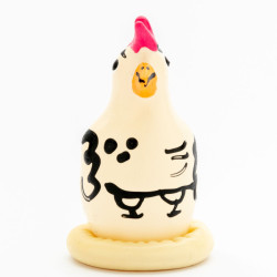 CONDOMERIE - HANDBEMALTE NEUHEITSKONDOME COCKY ROOSTER – Produktansicht 5