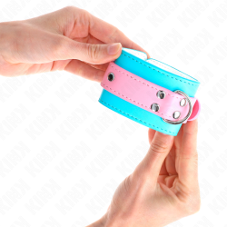 KINK - SÜßE HANDGELENKFESSELN BLAU/ROSA VERSTELLBAR 16-28 CM X 5 CM – Produktansicht 4