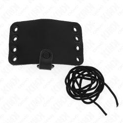 KINK - PENISRING AUS LEDER MIT SCHNÜRVERSCHLUSS UND SCHNÜRSENKEL – Produktansicht 3