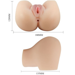CRAZY BULL - REALISTISCHER VAGINA- UND ANUS-MILA-VIBRATOR – Produktansicht 6