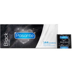 PASANTE - BLACK VELVET KONDOME BOX 144 EINHEITEN – Produktansicht 2