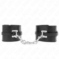 KINK - DELUXE HANDGELENKFESSELN MIT VERRIEGELUNG, SCHWARZ, VERSTELLBAR 14,5-21 CM X 6 CM – Produktansicht 2