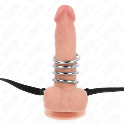 KINK - 5 PENISRINGE 3,8 CM BIS 5 CM METALL MIT LEDERGURT 112 CM – Produktansicht 3