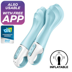 SATISFYER - AIR PUMP VIBRATOR 5+ AUFBLASBARE G-SPOT-VIBRATOR-APP BLAU – Produktansicht 2
