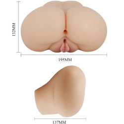 CRAZY BULL - REALISTISCHER VAGINA- UND ANUS-LUNA-VIBRATOR – Produktansicht 6