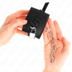 KINK - DELUXE HANDGELENKFESSELN MIT VERRIEGELUNG, SCHWARZ, VERSTELLBAR 14,5-21 CM X 6 CM – Produktansicht 4