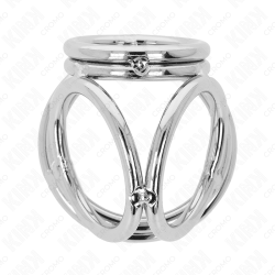KINK - DREIFACH CHROM METALL PENISRING 3,8 CM BIS 5 CM MODELL 1 – Produktansicht 4