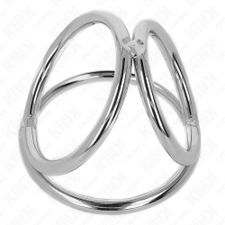 KINK - DREIFACH CHROM METALL PENISRING 3,8 CM BIS 5 CM MODELL 2 – Produktansicht 5