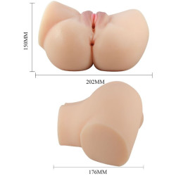 CRAZY BULL - REALISTISCHER VAGINA- UND ANUS-VIBRATOR EMILIA – Produktansicht 6