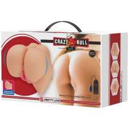 CRAZY BULL - REALISTISCHER VAGINA- UND ANUS-VIBRATOR EMILIA – Produktansicht 9