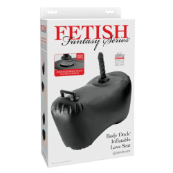 FETISH FANTASY SERIES - AUFBLASBARER LIEBESSITZ BODY DOCK MIT DILDO 69,2 CM SCHWARZ – Produktansicht 7