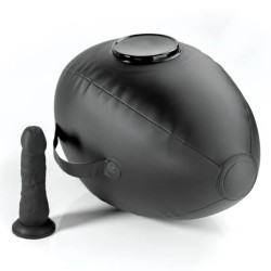 FETISH FANTASY SERIES - AUFBLASBARER LIEBESBALL MIT DILDO, SCHWARZ, 41,9 CM – Produktansicht 2