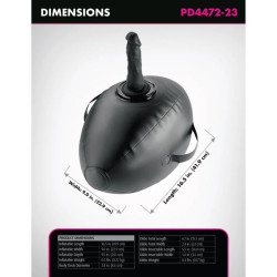 FETISH FANTASY SERIES - AUFBLASBARER LIEBESBALL MIT DILDO, SCHWARZ, 41,9 CM – Produktansicht 5