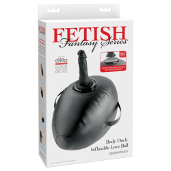 FETISH FANTASY SERIES - AUFBLASBARER LIEBESBALL MIT DILDO, SCHWARZ, 41,9 CM – Produktansicht 6