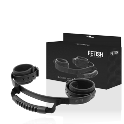 FETISH SUBMISSIVE - HANDSCHELLEN MIT NOPRENE-FUTTER UND GRIFF – Produktansicht 2