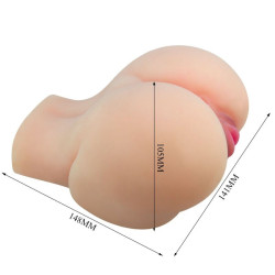 CRAZY BULL - REALISTISCHER VAGINA- UND ANUS-KYLIE-VIBRATOR – Produktansicht 6