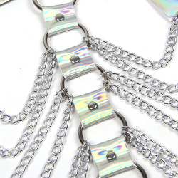 SUBBLIME - 953737 BRUSTGURT MIT RINGEN UND KETTEN SILBER EINE GRÖSSE – Produktansicht 8