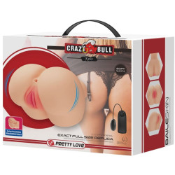 CRAZY BULL - REALISTISCHER VAGINA- UND ANUS-KYLIE-VIBRATOR – Produktansicht 9