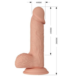 BAILE - SCHÖNE BEGEGNUNG CATOBLEPAS FLEXIBLER REALISTISCHER DILDO 20.6 CM NATÜRLICH – Produktansicht 6