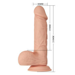 BAILE - SCHÖNE BEGEGNUNG BAHAMUT FLEXIBLER REALISTISCHER DILDO 21.8 CM NATÜRLICH – Produktansicht 6