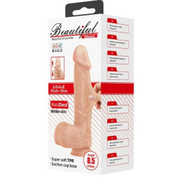 BAILE - SCHÖNE BEGEGNUNG BAHAMUT FLEXIBLER REALISTISCHER DILDO 21.8 CM NATÜRLICH – Produktansicht 8