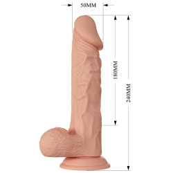 BAILE - SCHÖNE BEGEGNUNG BURAQ FLEXIBLER REALISTISCHER DILDO 24 CM NATÜRLICH – Produktansicht 6