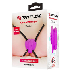 PRETTY LOVE - HEARTBEAT CLITORIS MASSAGER 10 VIBRATIONSMODI LILA – Produktansicht 9
