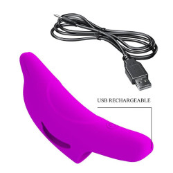PRETTY LOVE - DELPHINI LEISTUNGSSTARKER LILA FINGERSTIMULATOR – Produktansicht 8